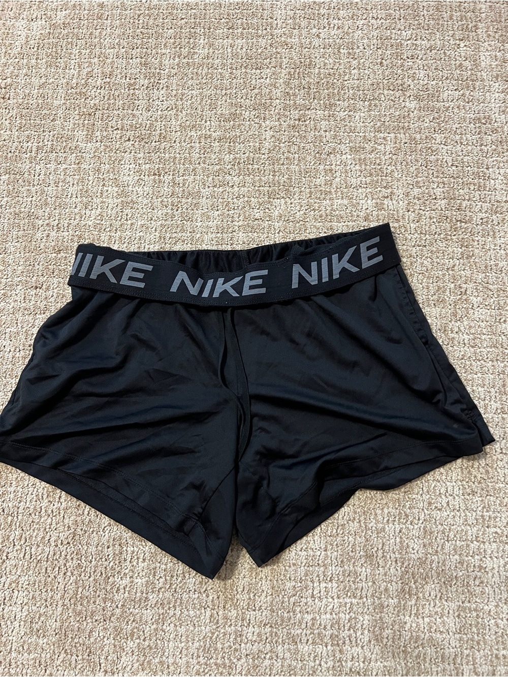 Nike Women’s Black Athletic Shorts with Branded Waistband